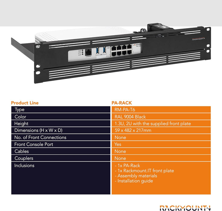 Rackmount IT Kit for Palo Alto PA-410, W128098058