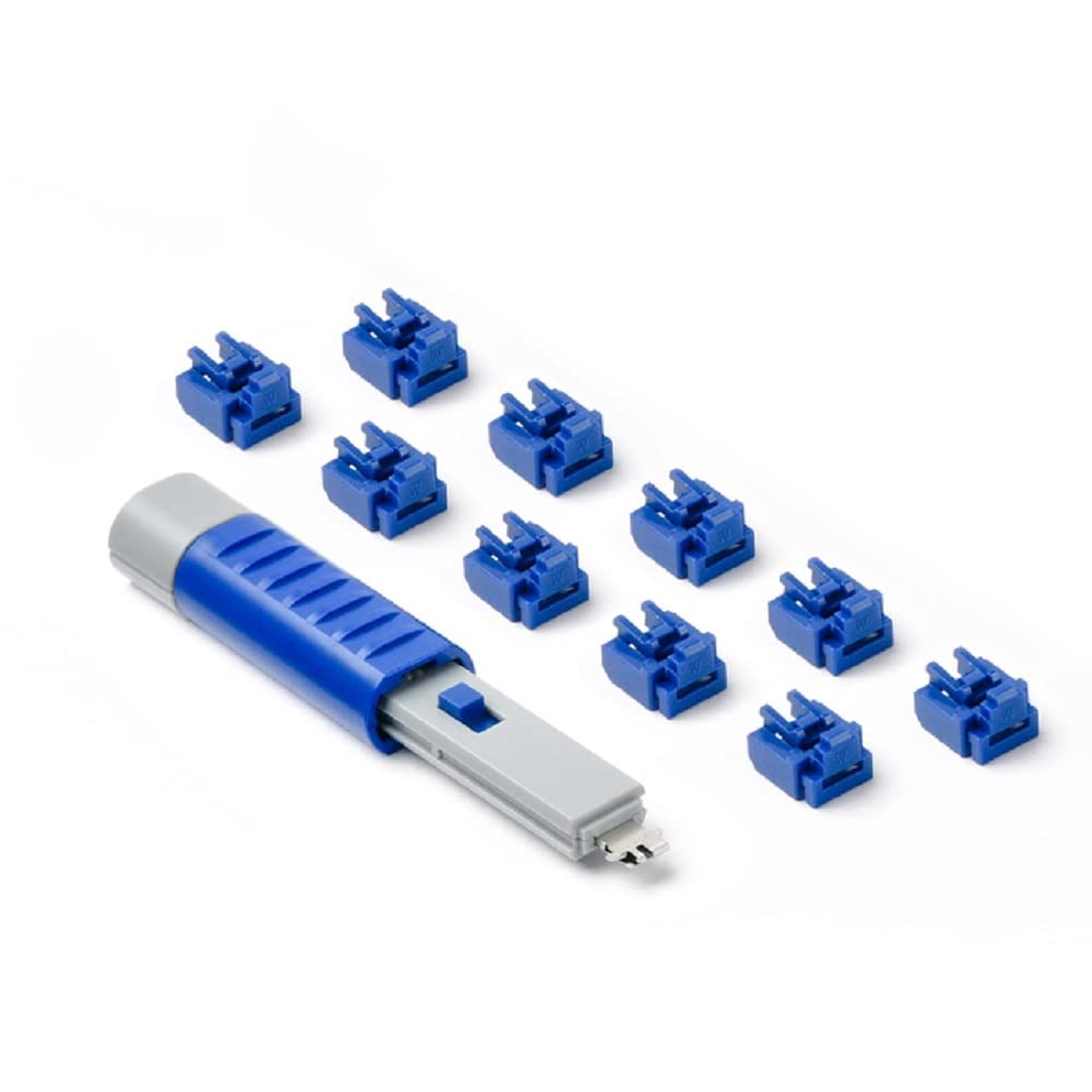 SmartKeeper ESSENTIAL / 10 x RJ45 Port Blockers mit 1 x Lock Key Basic / Dunkelblau