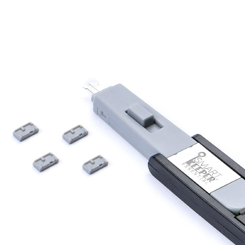 SmartKeeper Essential / 4 x Micro USB B-Port Blockers + Key/Grey