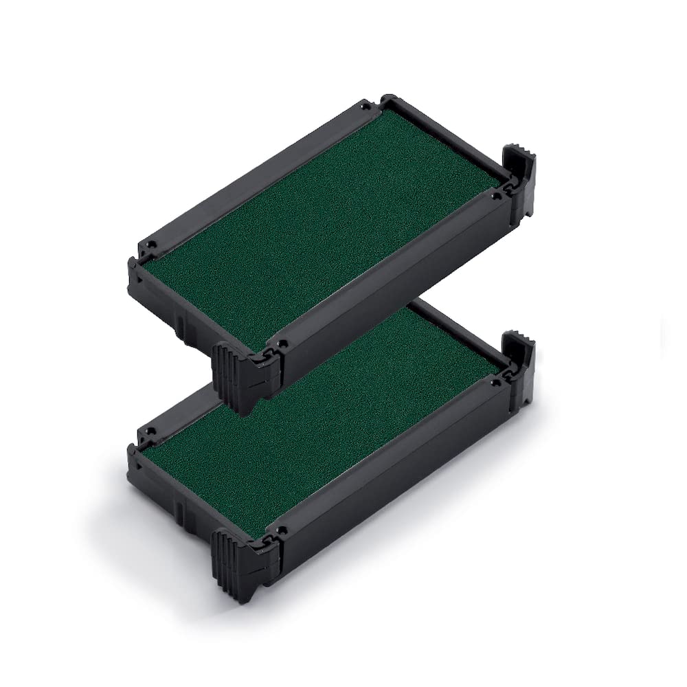 Trodat Replacement Ink Pads 6/4910 - Pack of 2 - Green Ink - for the Printy 4910 and 4810