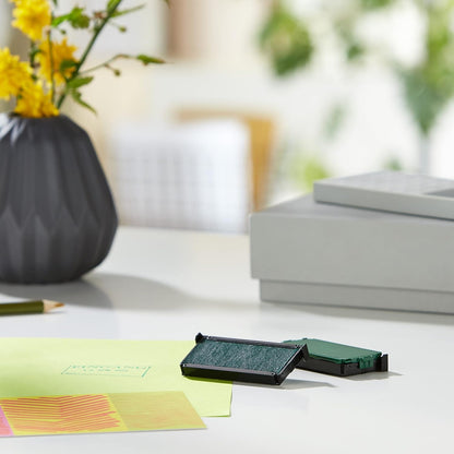 Trodat Replacement Ink Pads 6/4913 – Pack of 2 – Green Ink – for the Printy 4913, 4913 Typo and 4953