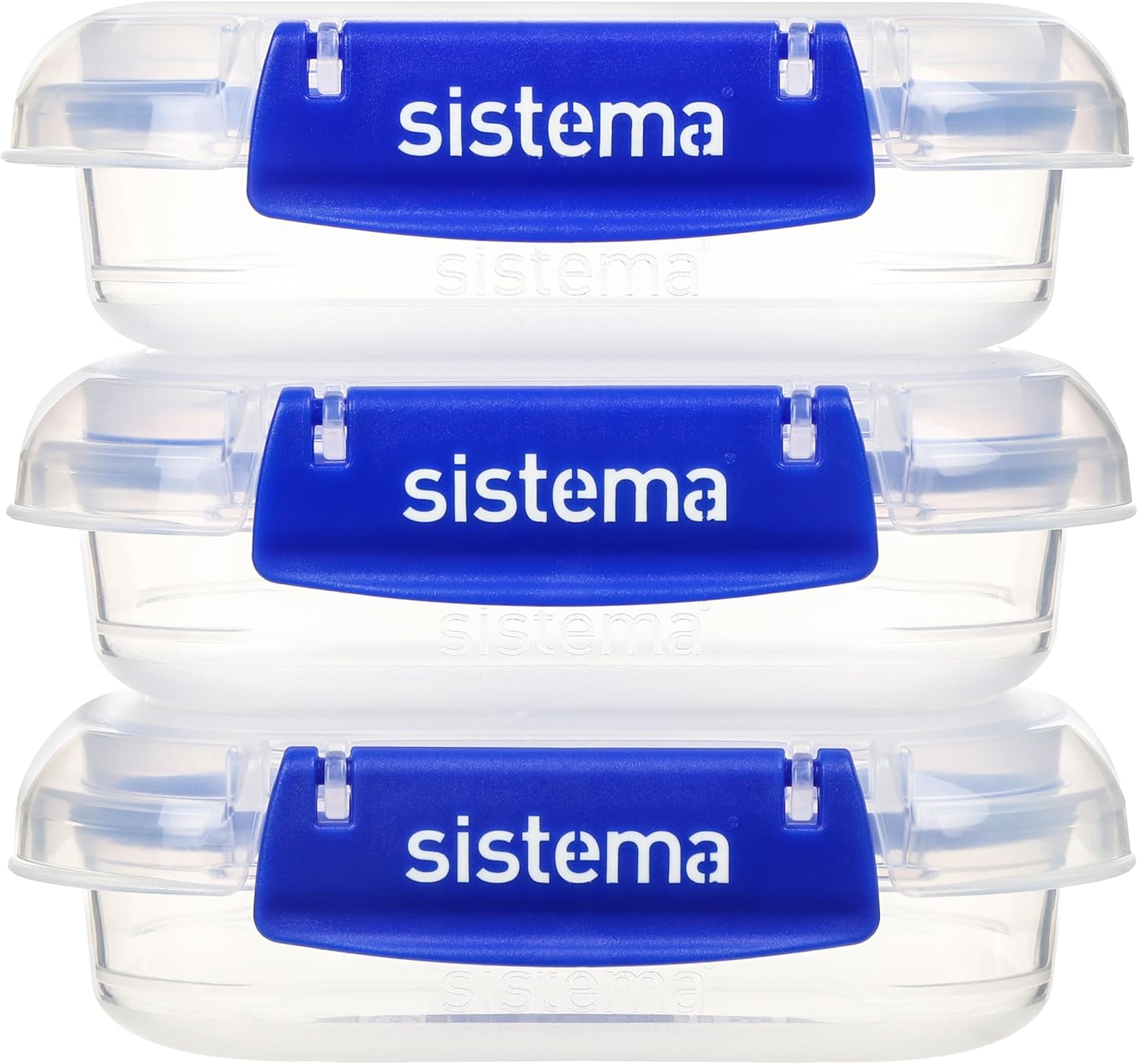 Sistema KLIP IT PLUS Food Storage Containers, 180 ml, 3 Piece Airtight Containers Set, Leak-Proof Seal, Easy Locking Clips, BPA-Free 180ml