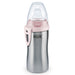 NUK Active Cup Toddler's Drinking Bottle, 12+ Months, Stainless Steel, Leak-Proof, Anti-Colic, BPA-Free, 215 ml, Pink Pink (Stainless Steel)