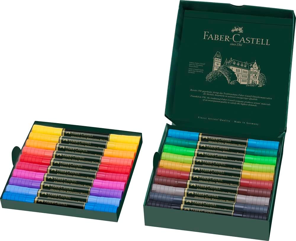 Faber-Castell - 160320 - Estuche 20 marcadores acuarelabless A. Dürer. Color Surtidos
