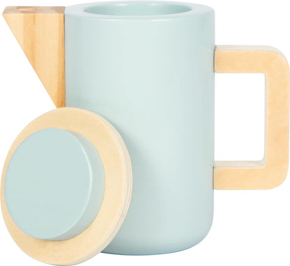 small foot Kaffee und Tee Set Kinderküche aus Holz, 15-TLG. Küchenspielzeug, Rollenspiel für Kinder ab 2 Jahren, 12484