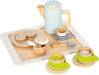 small foot Kaffee und Tee Set Kinderküche aus Holz, 15-TLG. Küchenspielzeug, Rollenspiel für Kinder ab 2 Jahren, 12484