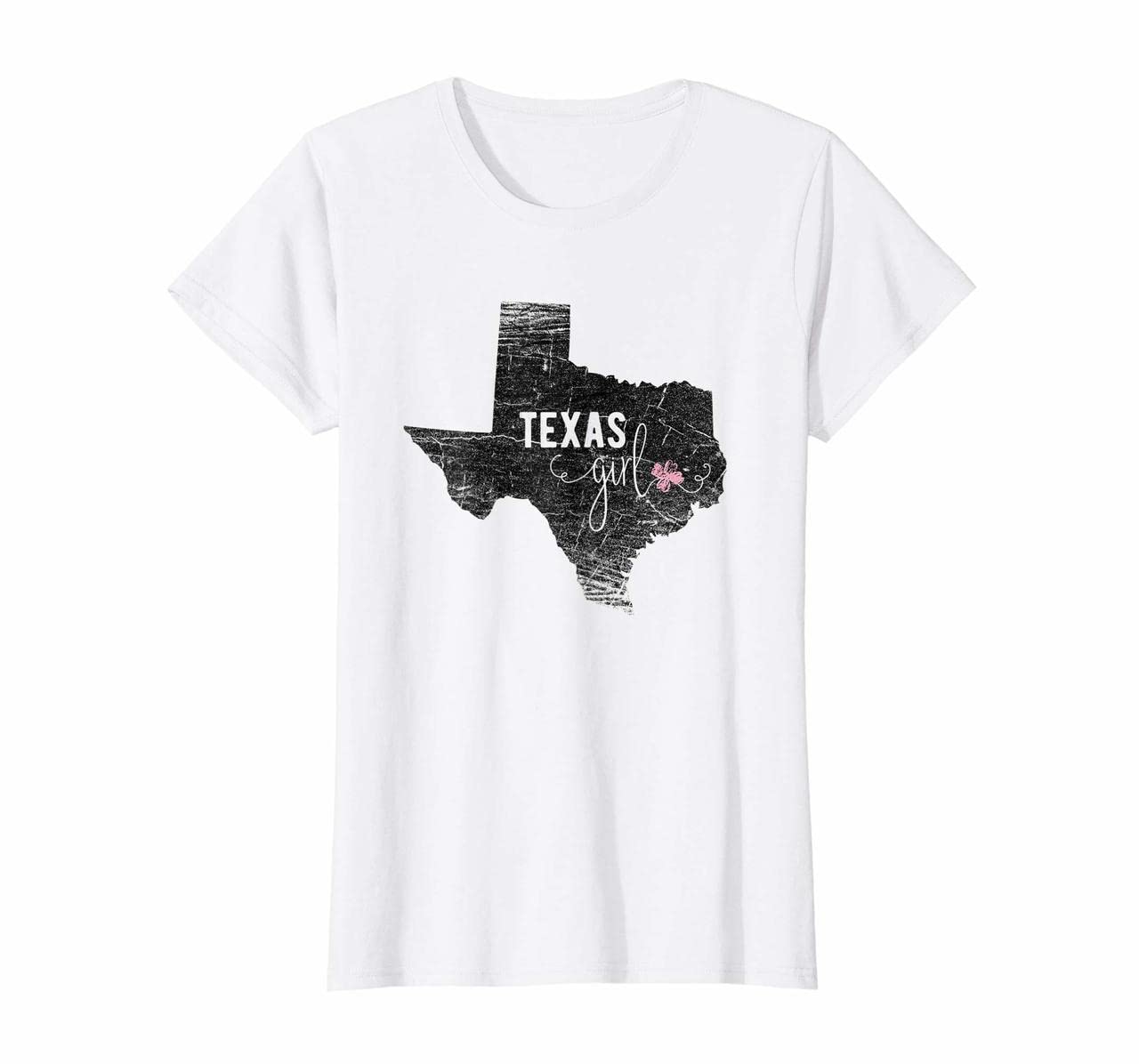 T-Shirts Texas Mädchen Kreidetafel Blumen R-Shirt Damen Mädchen
