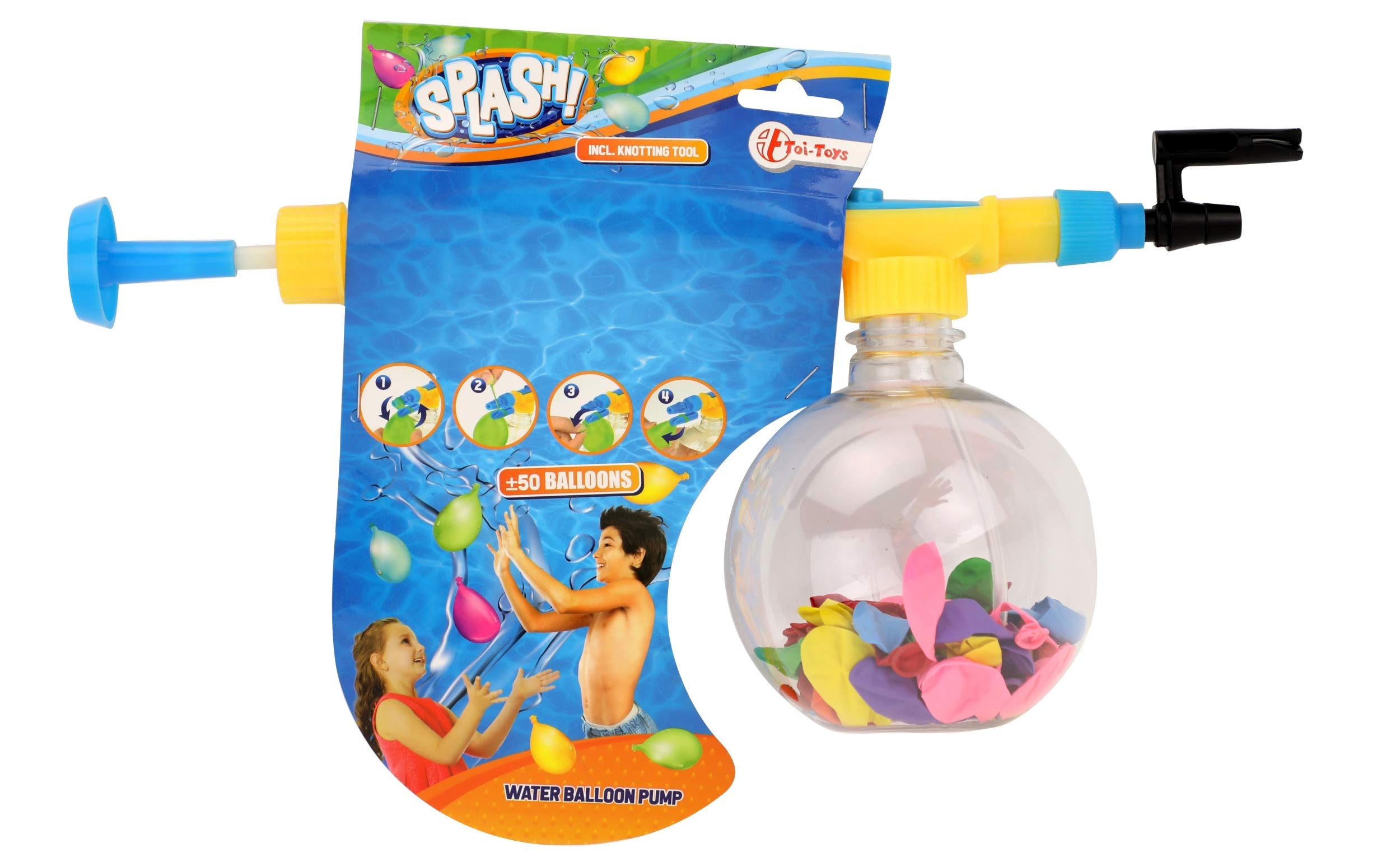 SPLASH Ballonpomp met 50 waterballonnen, niet aanbrengen, waterspatten, meerkleurig (65851A)