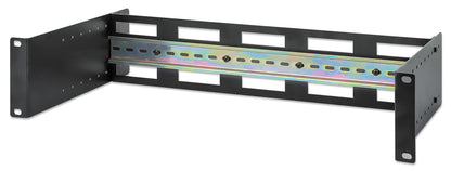 Intellinet Verstellbares 48,3 cm Rackmount 2U DIN-Schienen-Kit – 8-stufige Tiefenverstellung mit Zylinderhut, 12,2 kg Tragkraft, strapazierfähig – 716345