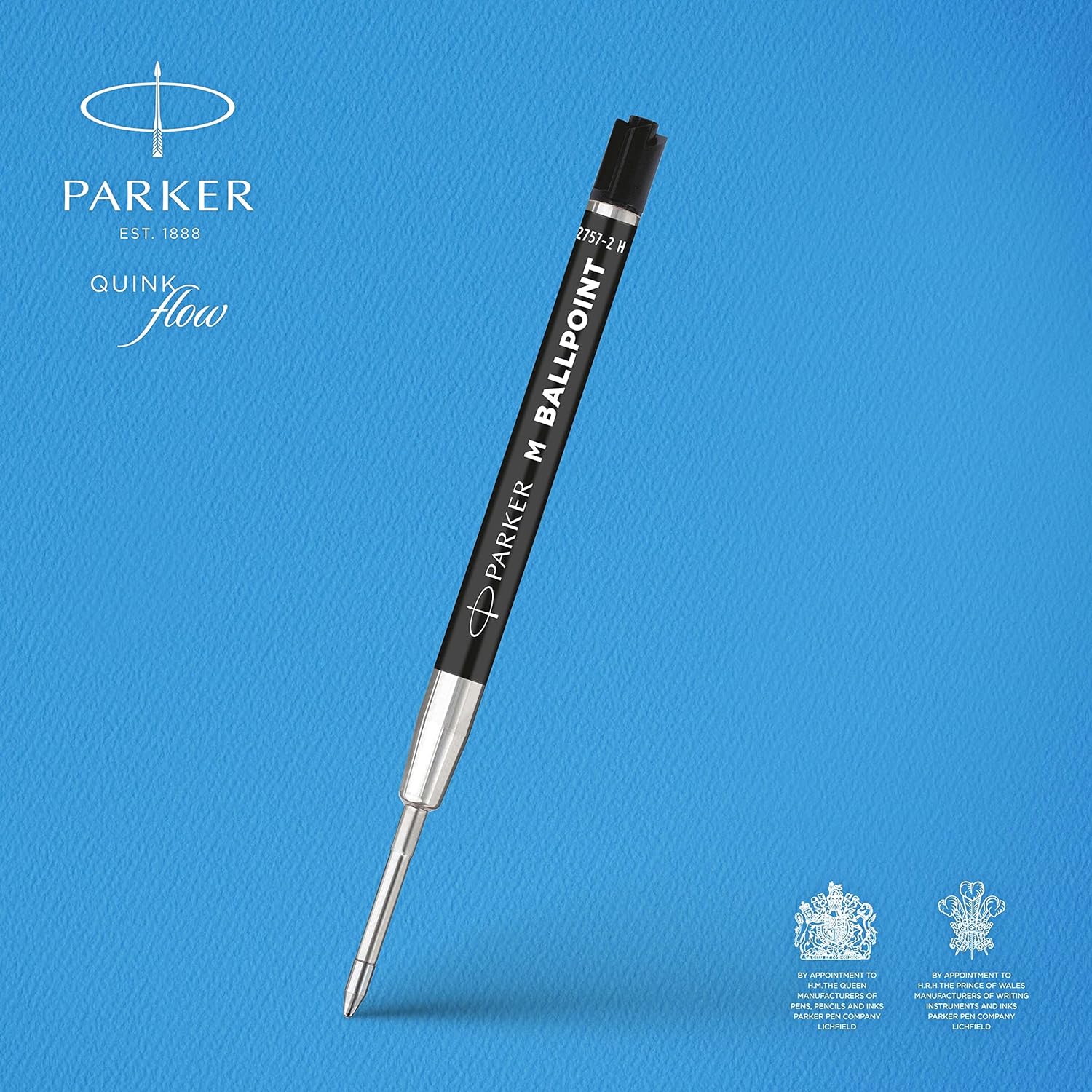 Parker Ballpoint Pen Refills | Medium Point | Black QUINKflow Ink | 20 Count Ballpoint refill Classic Black Pack of 20