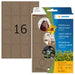 HERMA 2073 Multi-Purpose Labels, 24 Sheets, 25 x 40 mm, 16 Per Sheet, 384 Stickers, Self-Adhesive Household Labels for Labelling, Matt, Blank Adhesive Labels Made of Silphie Paper, Natural Brown