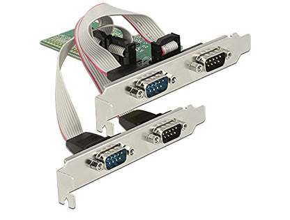 DeLOCK 89557 Internal Serial Interface Cards/Adapters - Interface Cards/Adapters (PCIe, Serial, Low-Profile, RS-232, Asix AX99100, 256 B)