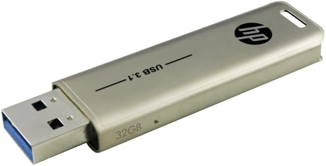 HP x796w USB 3.1 Flash Drive 32GB, Push and Pull design, Metallic finish 32 GB