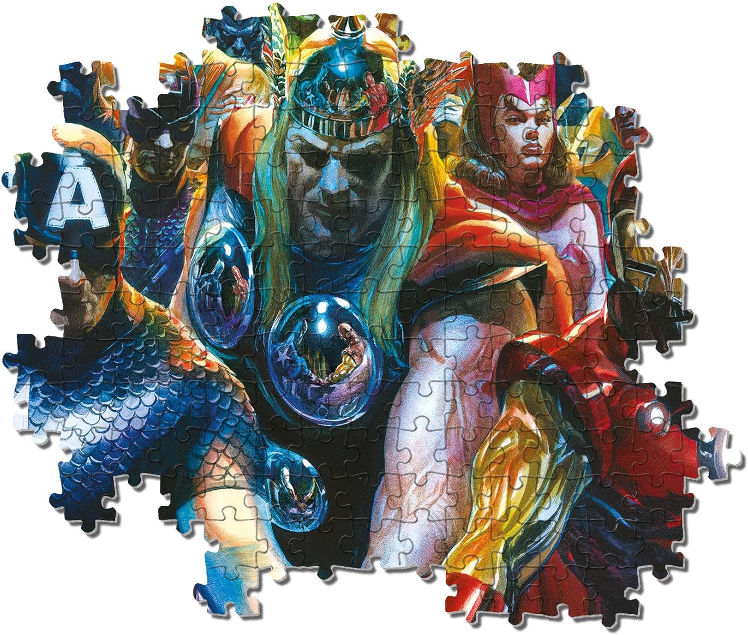 Clementoni - Marvel The Avengers Avengers-1000 Pieces, Poster Included, Superhero Puzzle, Fun for Adults, Made in Italy, 39915, Multicoloured
