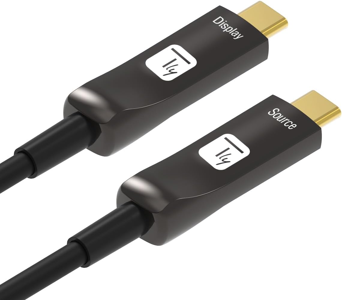 TECHLY 367614 Active Optical Cable USB-C™ M/M AOC Fiber Optics 4K 20 m Black