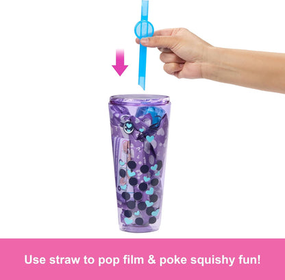 Barbie Pop Reveal Bubble Tea Series Doll & Accessories with Fashion Doll & Pet, 8 Surprises Include Color Change, Cup with Storage (Styles May Vary), HTJ19