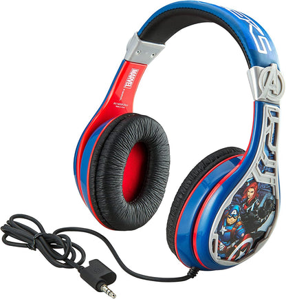 eKids Marvel Avengers Assemble Kid friendly cuffie volume ridotto con Iron Man Hulk Capitan America e Thor Graphics - Gli stili possono variare