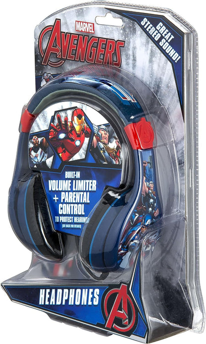 eKids Marvel Avengers Assemble Kid friendly cuffie volume ridotto con Iron Man Hulk Capitan America e Thor Graphics - Gli stili possono variare