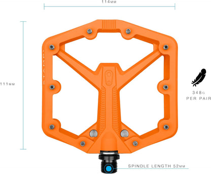 Crankbrothers Stamp Flat BMX/MTB Bike Pedal - Platform Bicycle Pedal, Minimal Profile, Adjustable Grip