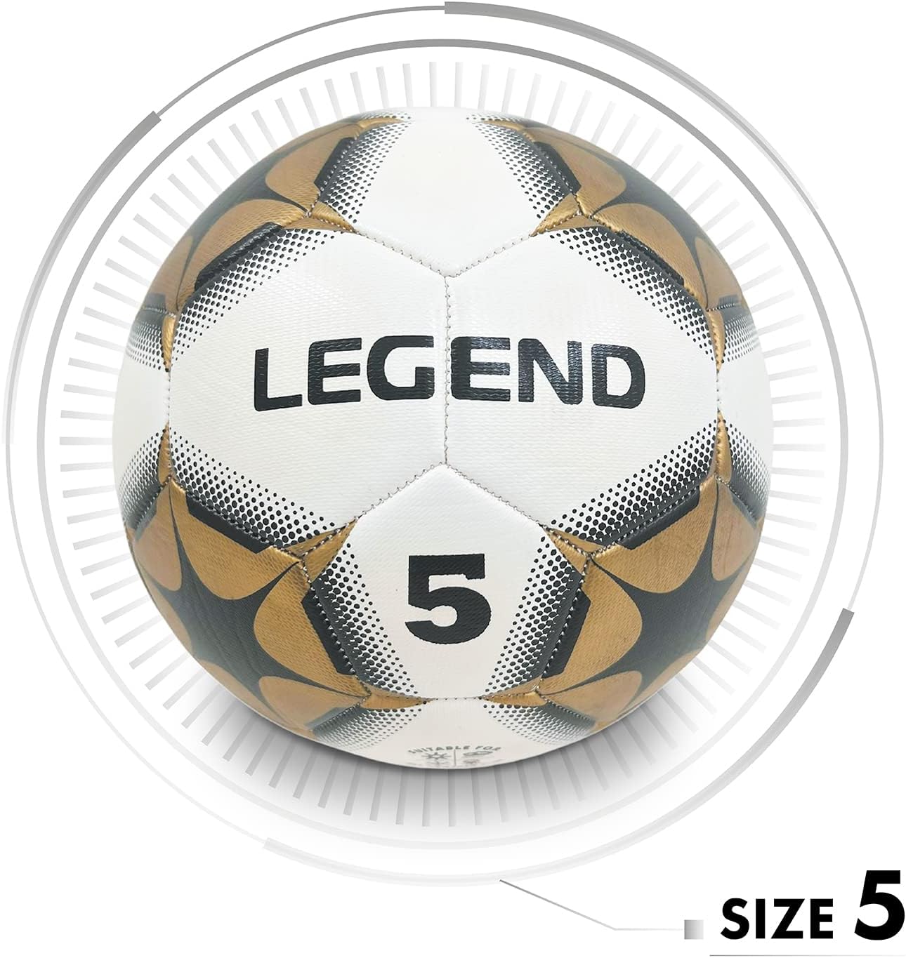 Mondo Toys - LEGEND genaaide voetbal - officieel product - maat 5-400 g - 13989