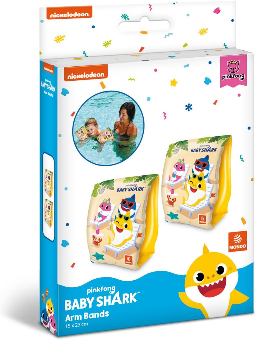Mondo Toys - BABY SHARK Arm Bands - Children's Safety Armrests - PVC Material - Suitable for children from 2 to 6 years with weight 6-20 kg - 16933 BABY SHARK Special