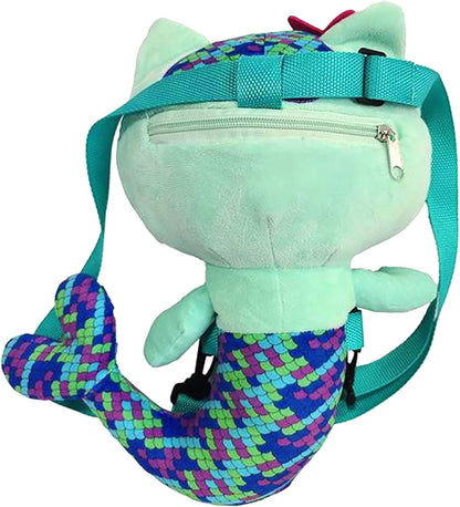 CYPBRANDS Plüsch-Rucksack mit Reißverschluss und verstellbaren Bändern, Plüsch, ideal für Jungen und Mädchen