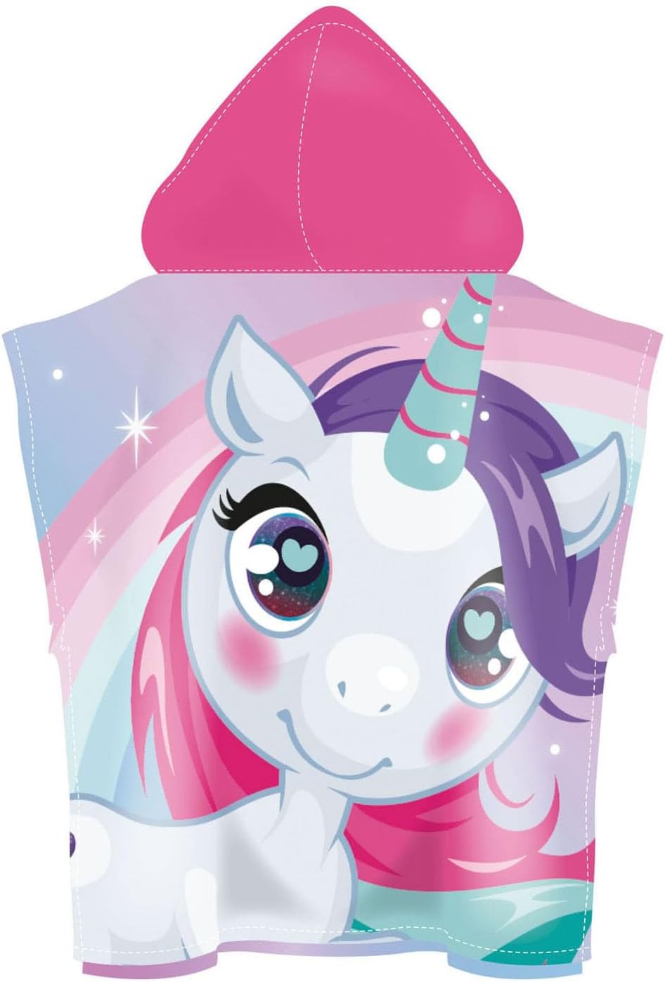 ARDITEX ZASKA Unicorn ZK15935 Microfibre Poncho with Hood 55 x 55 cm