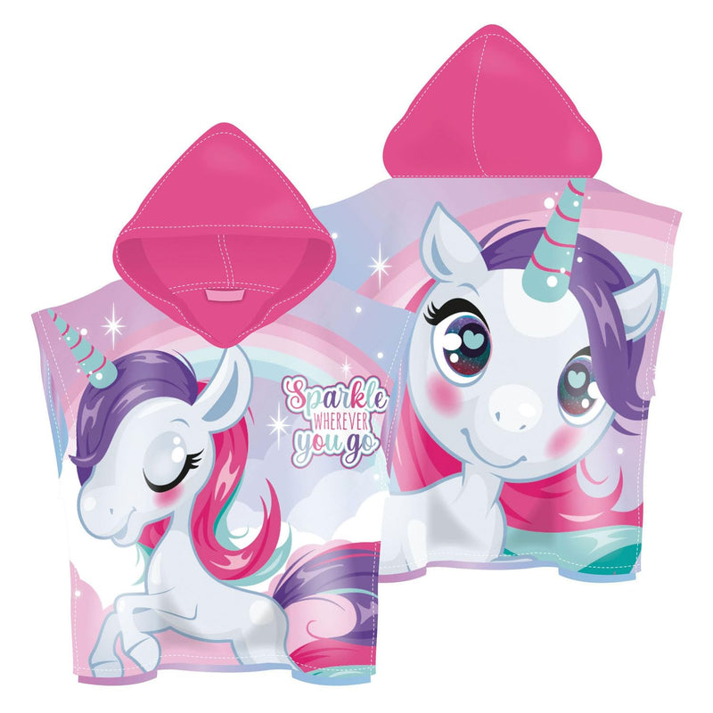 ARDITEX ZASKA Unicorn ZK15935 Microfibre Poncho with Hood 55 x 55 cm