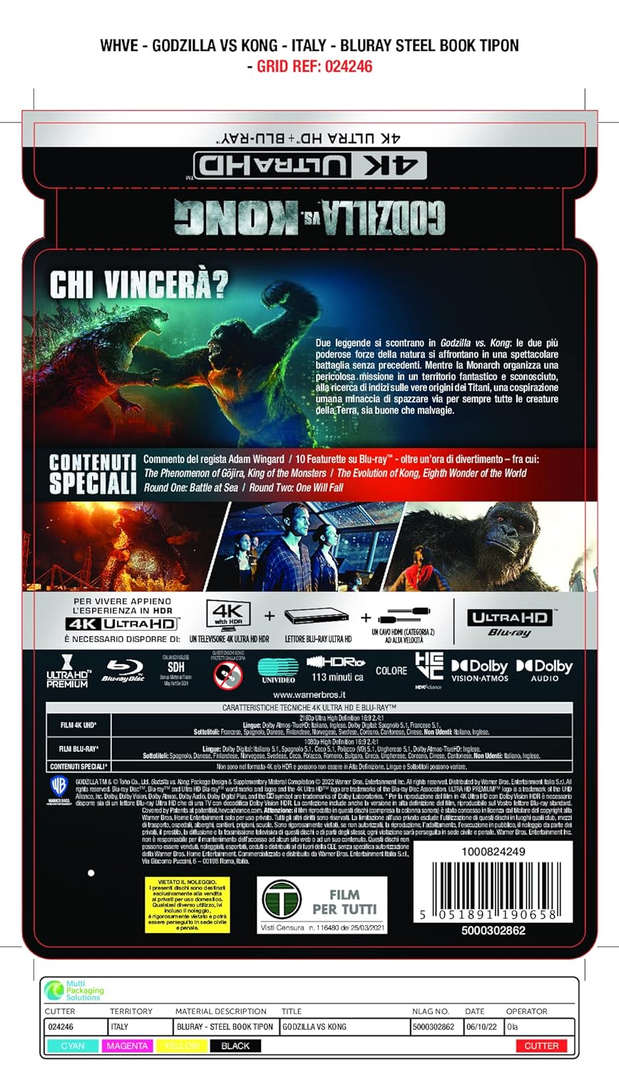 GODZILLA VS KONG STEELBOOK (4K Ultra HD + Blu Ray)