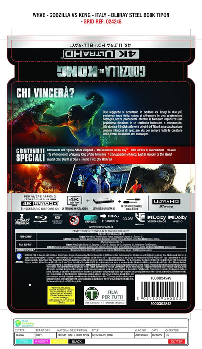 GODZILLA VS KONG STEELBOOK (4K Ultra HD + Blu Ray)