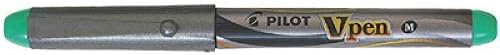 Pilot VPen Disposable Fountain Pen Silver Barrel 0.58 mm Tip - Blue, Single Pen