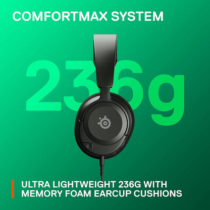 SteelSeries Arctis Nova 1X Xbox Series X/S Gaming Headset - Hi-Fi Drivers - 360° Spatial Audio - AirWeave Memory Foam Ear Cushions - Lightweight - Also compatible with PC, PS5, PS4, Switch - Black 3.5