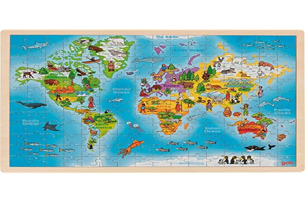 Goki-El Mundo, Puzzles y Rompecabezas, Color (Multicolor) (57460