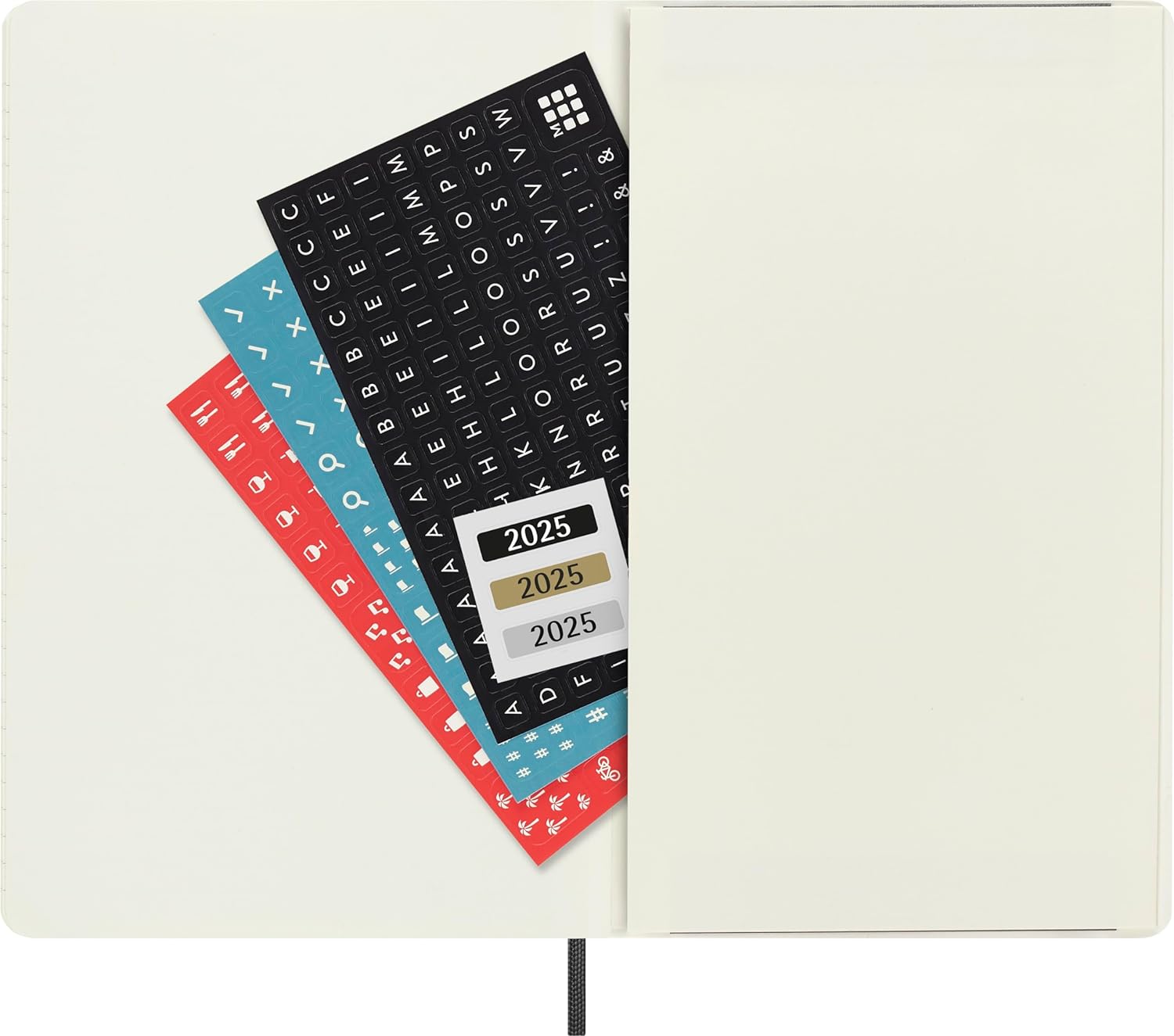 Moleskine Weekly Planner, Agenda Settimanale con Spazio per Note 12 Mesi 2025, Copertina Morbida e Chiusura Elastica, Colore Nero, Formato Large 13x21 cm