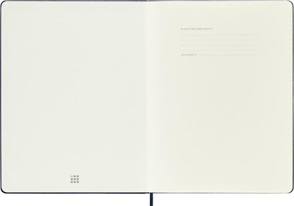 Moleskine Weekly Planner, Weekly Agenda with Space for Notes 12 Months 2025, Hard Cover and Elastic Closure, Sapphire Blue Color, Extra Large Format 19x25 cm