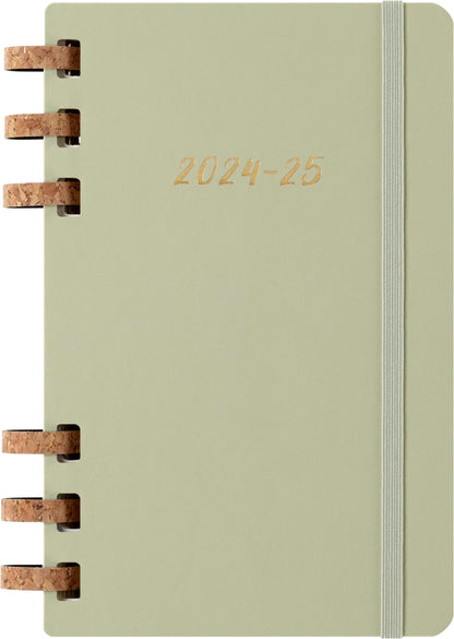 Moleskine Academic Monthly Planner 2024-25, Weekly and Monthly 12-Month Planner, University Agenda with Soft Cover, Crush Kiwi Color, Large Format 15 x 21 cm
