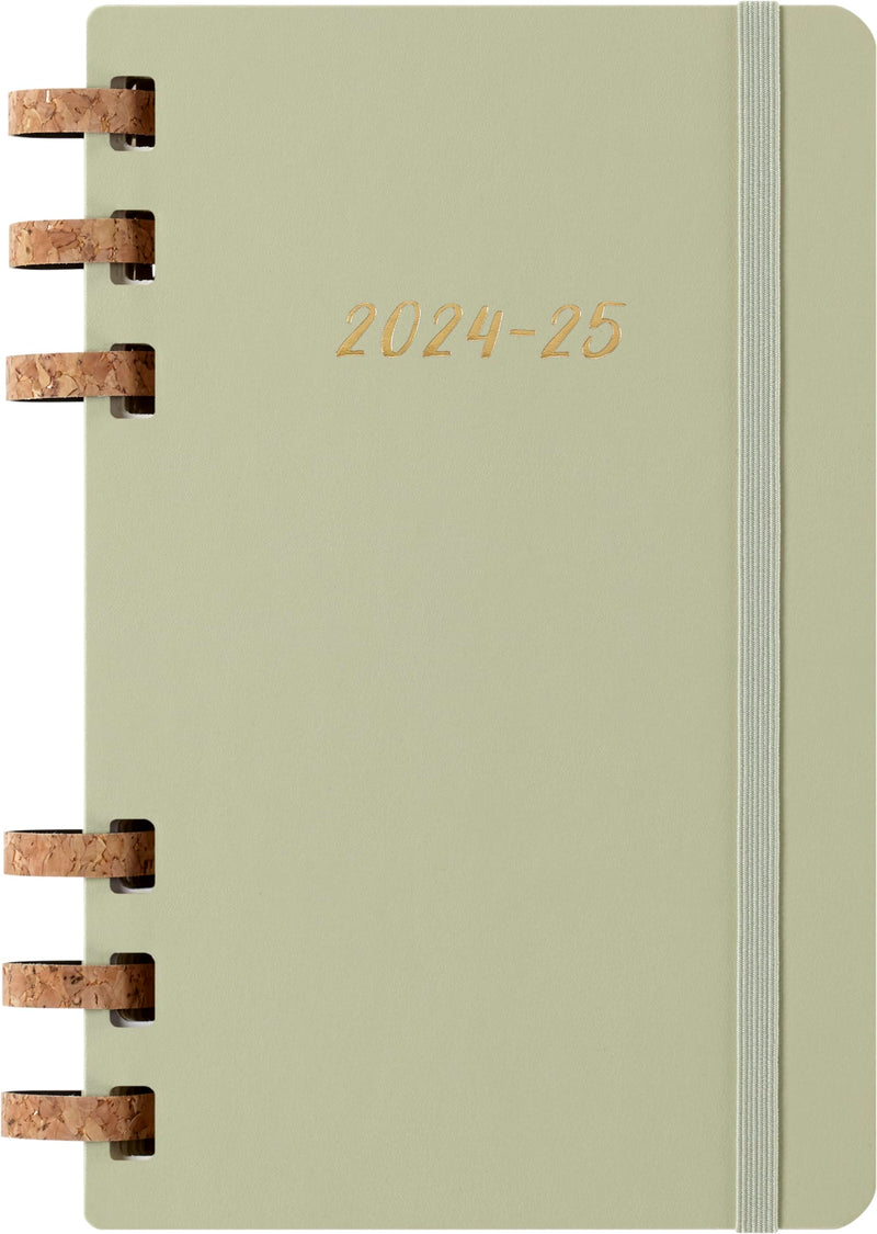 Moleskine Academic Monthly Planner 2024-25, Weekly and Monthly 12-Month Planner, University Agenda with Soft Cover, Crush Kiwi Color, Large Format 15 x 21 cm