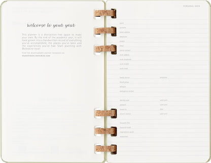 Moleskine Academic Monthly Planner 2024-25, Weekly and Monthly 12-Month Planner, University Agenda with Soft Cover, Crush Kiwi Color, Large Format 15 x 21 cm