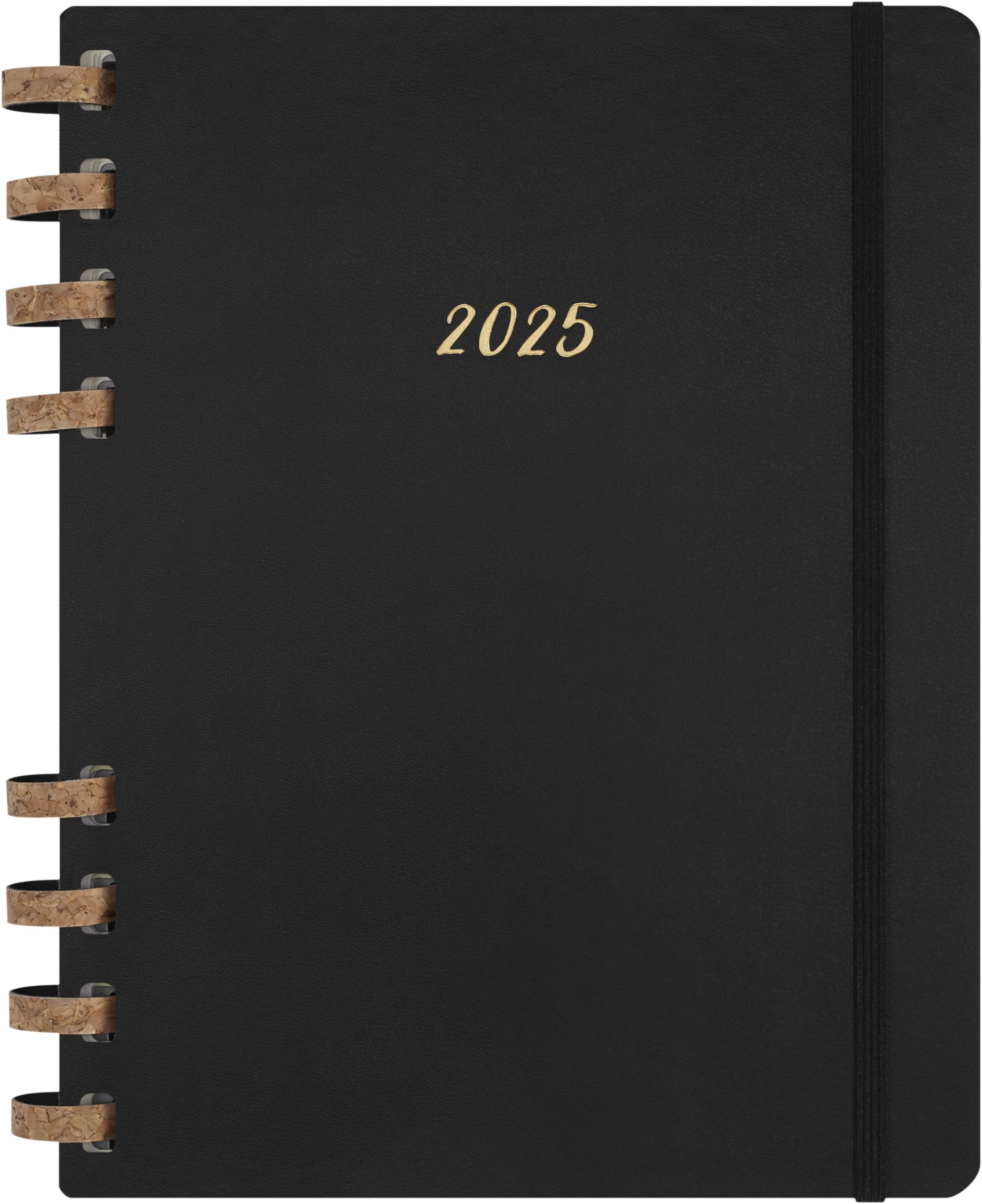 Moleskine Weekly & Monthly Planner, Agenda Semanal y Mensual Espiral 12 Meses 2025, Tapa Dura y Cierre Elástico, Color Negro, Formato Extra Grande 20,4X25,2 cm