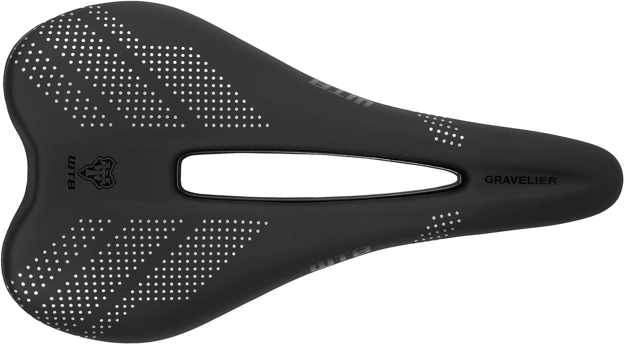 WTB Gravelier Bike Saddle – 246x140mm, Flexible Base with Fusion Form Technology, Perineal Relief Cutout for Gravel and Endurance Rides – Integrated Tool Mount