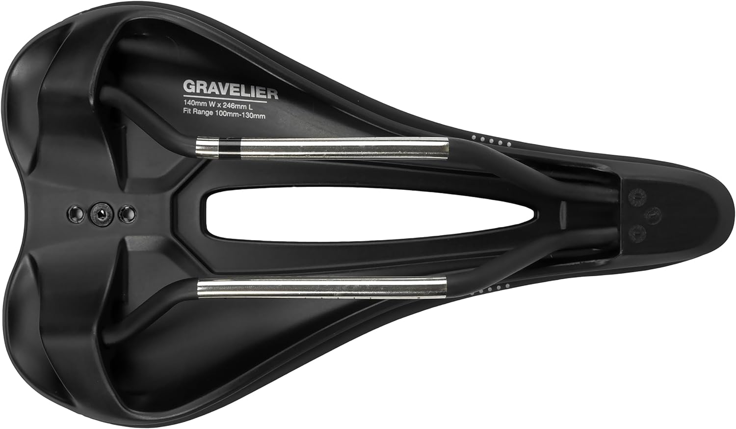 WTB Gravelier Bike Saddle – 246x140mm, Flexible Base with Fusion Form Technology, Perineal Relief Cutout for Gravel and Endurance Rides – Integrated Tool Mount