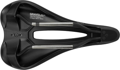 WTB Gravelier Bike Saddle – 246x140mm, Flexible Base with Fusion Form Technology, Perineal Relief Cutout for Gravel and Endurance Rides – Integrated Tool Mount