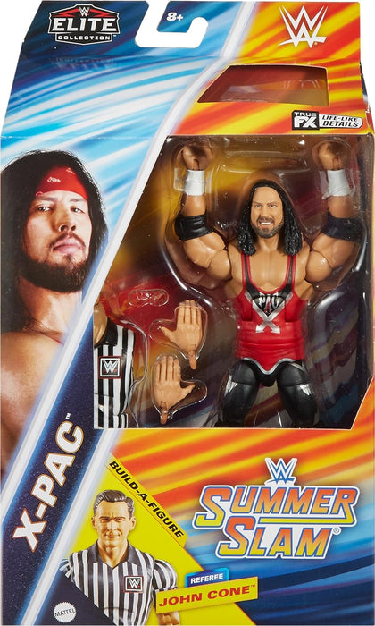 Mattel WWE Elite Collection Action Figure SummerSlam X-Pac with Accessory and Referee Build-A-Figure Parts