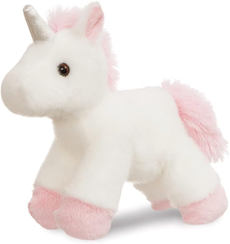 Aurora, 61435, Fancy Pal Unicorn Pastel Big Bow, Soft Toy, Multi-Coloured