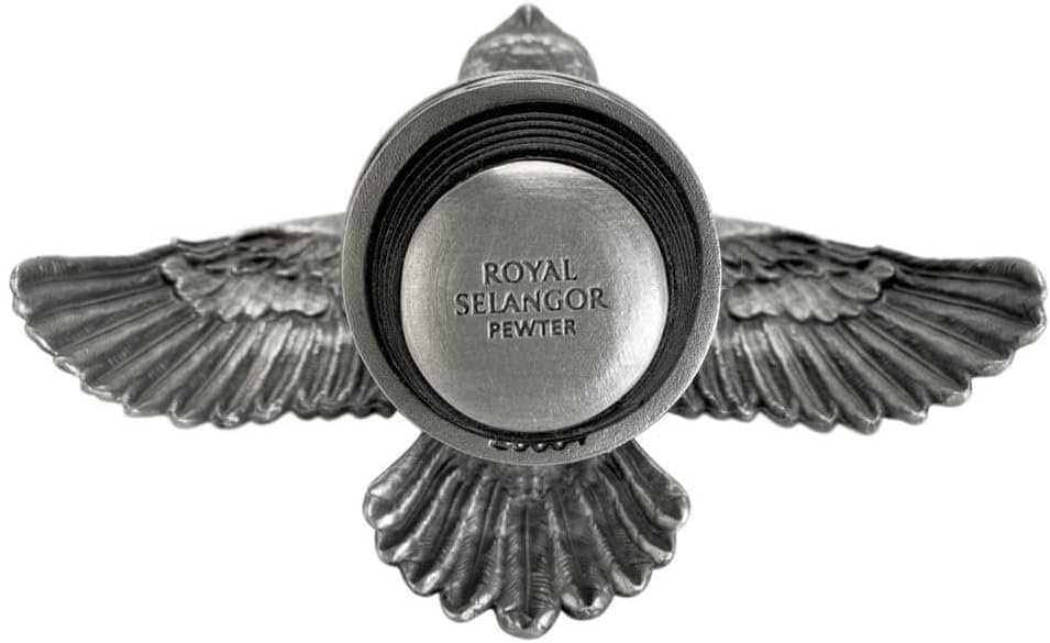 Royal Selangor Pewter Hedwig Wine Stopper - Harry Potter Collection Reusable Silicone Bottle Plug/Cork/Preserver Gift for Christmas