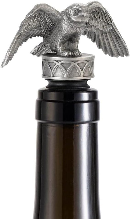 Royal Selangor Pewter Hedwig Wine Stopper - Harry Potter Collection Reusable Silicone Bottle Plug/Cork/Preserver Gift for Christmas
