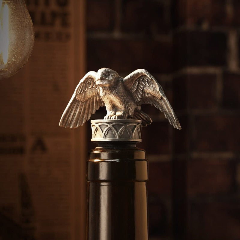 Royal Selangor Pewter Hedwig Wine Stopper - Harry Potter Collection Reusable Silicone Bottle Plug/Cork/Preserver Gift for Christmas