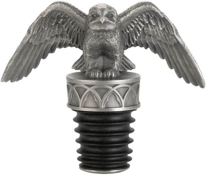 Royal Selangor Pewter Hedwig Wine Stopper - Harry Potter Collection Reusable Silicone Bottle Plug/Cork/Preserver Gift for Christmas