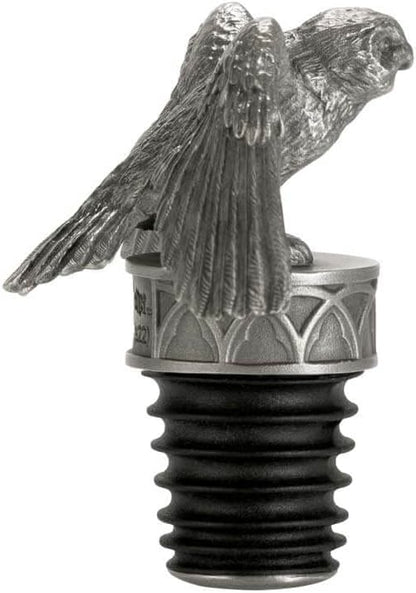 Royal Selangor Pewter Hedwig Wine Stopper - Harry Potter Collection Reusable Silicone Bottle Plug/Cork/Preserver Gift for Christmas