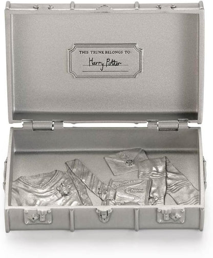 Royal Selangor Pewter Harry's School Trunk - Harry Potter Collection Mini Container/Holder/Case/Box for Keepsakes, Jewelry, Gift for Christmas
